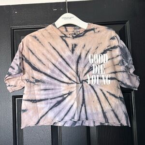 assholes live forever crop t shirt